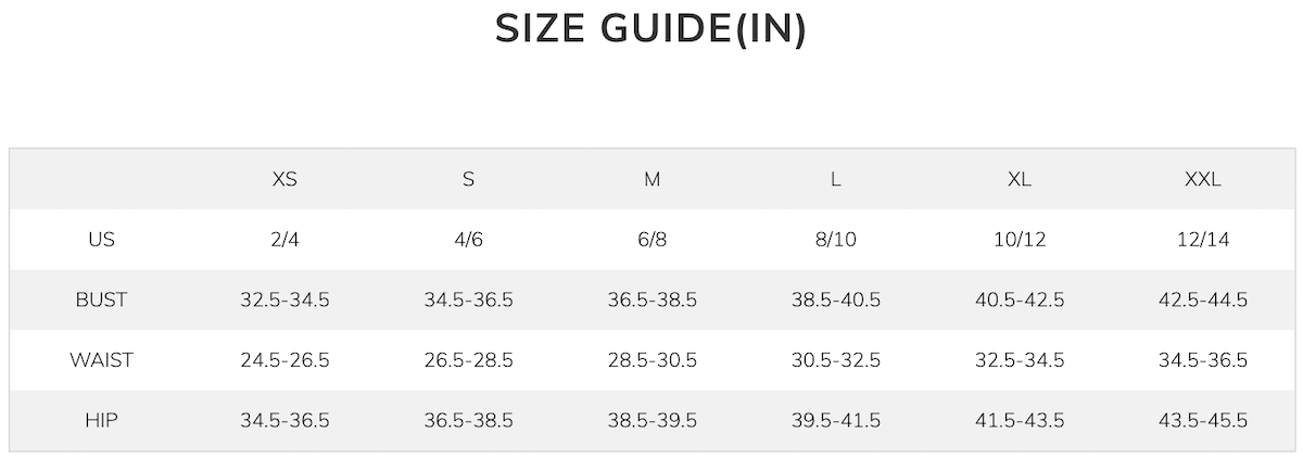 Cupshe-Size-Chart 4