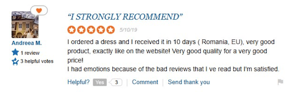 Positive Rosewe Reviews on SiteJabber